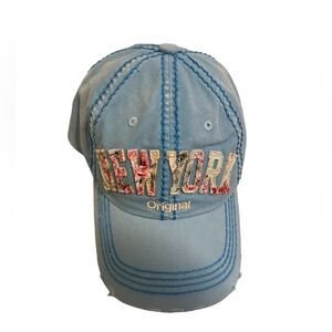 Robin Ruth Light Blue 'New York' Cap